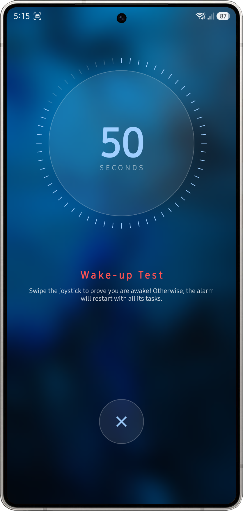 Wake-up Test Screen